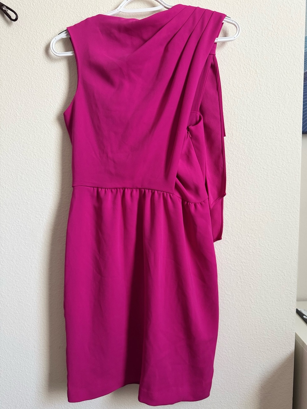 Donna Ricco Magenta One-Shoulder Party Dress — Size 2 Petite — NWT